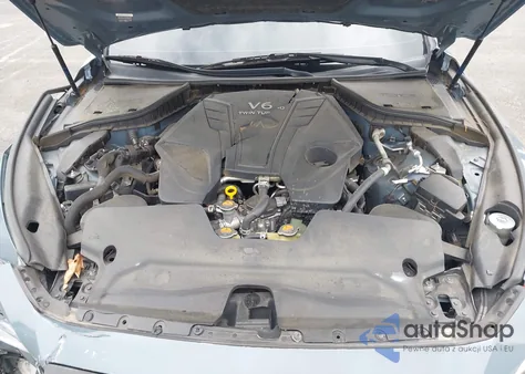 2021 Infiniti Q50 Red Sport 400 from USA, damaged, VIN JN1FV7DP9MM850223